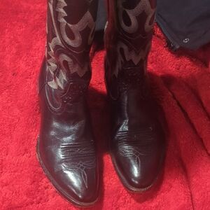 Rios of Mercedes Dark Leather Western Boots